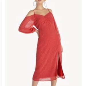 Midi Cold Shoulder Strap Dress